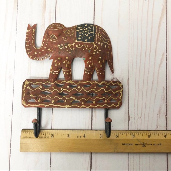 Metal Boho elephant Wall hanging hook Decor hooks - Picture 6 of 6